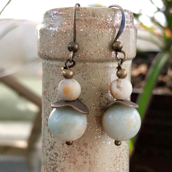 Amazonite Beaded Bracelet and Earring Set - Picture 5 of 8